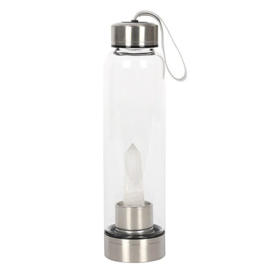 Clear Quartz Crystal Water Bottle